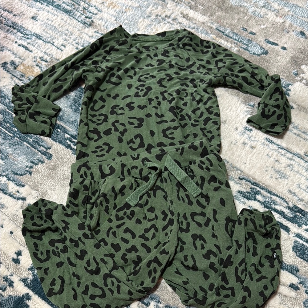 Kyte Baby Forest Leopard Jogger Set - 3T